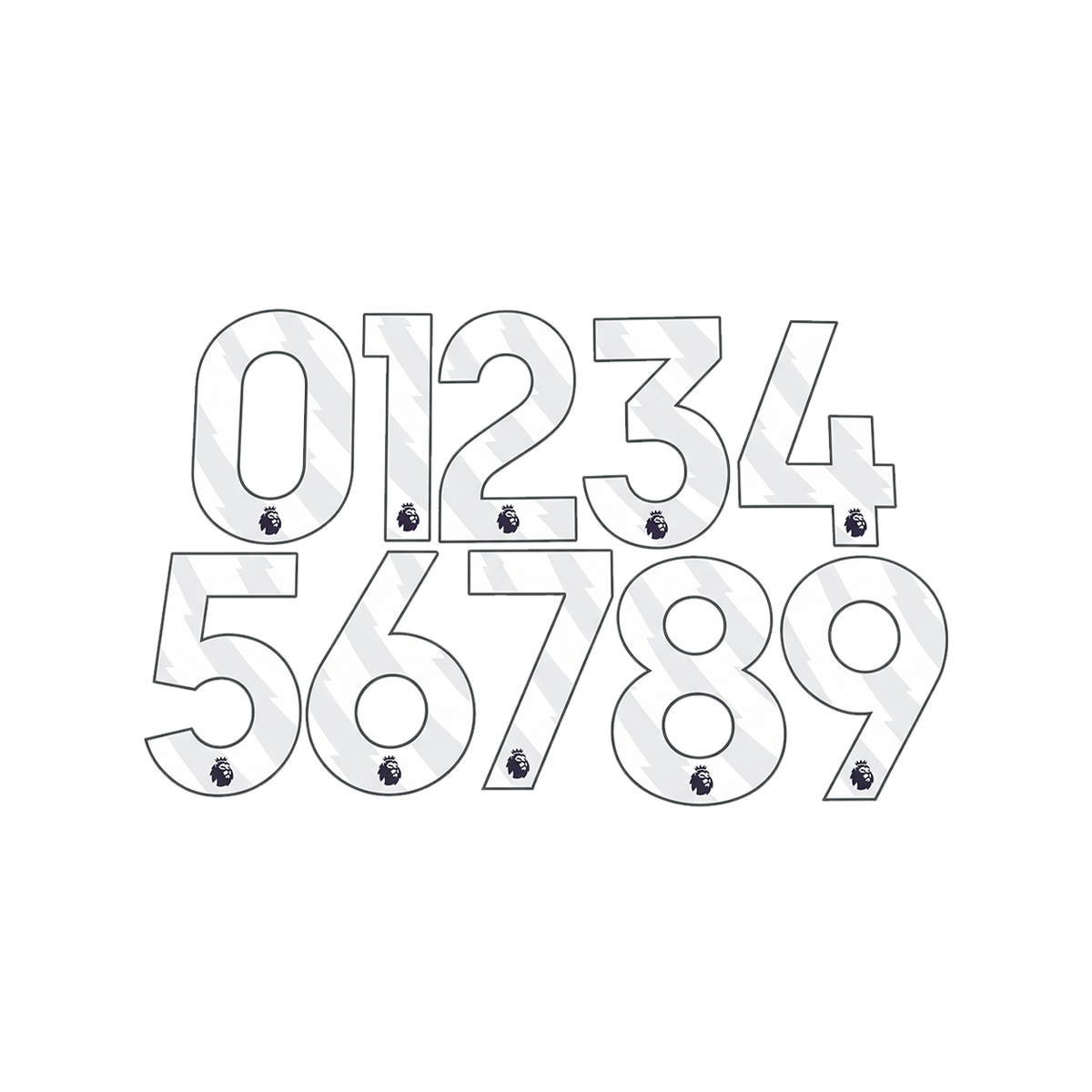 Premier League White Numbers 2023-27